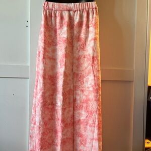 Joe Fresh pink Tie-Dye A-Line Skirt long maxi vacation summer outfit